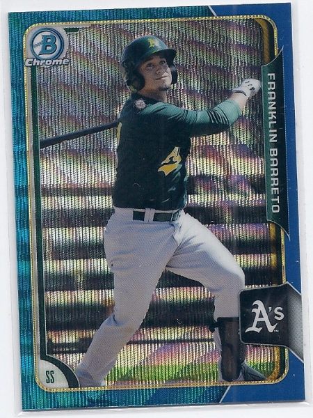 2015 Bowman Chrome Franklin Barreto Blue Wave Refractor拍卖