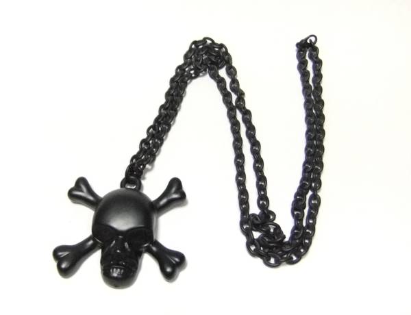 最終特価♪SKULLネックレスB/骸骨PUNKパンクロカビリードクロ拍卖