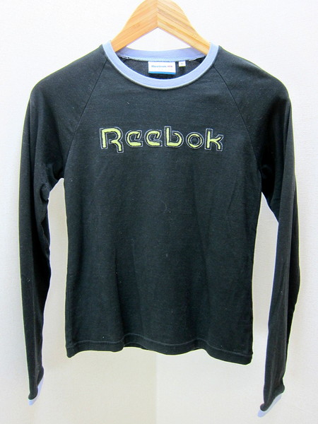 ■REEBOK/リーボック★レディースブラック長袖TシャツロンT★M#F拍卖