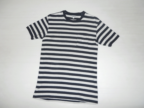 ジムフレックス ボーダー柄 半袖 Tシャツ 紺×霜降り L (3D拍卖