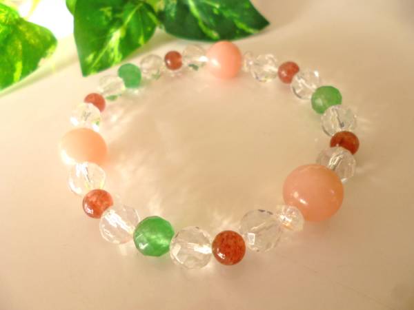 ★ピンクカルサイト★アベンチュリン★モスコバイト★クリスタル★レインボーオーラ♪ ☆17cm☆拍卖