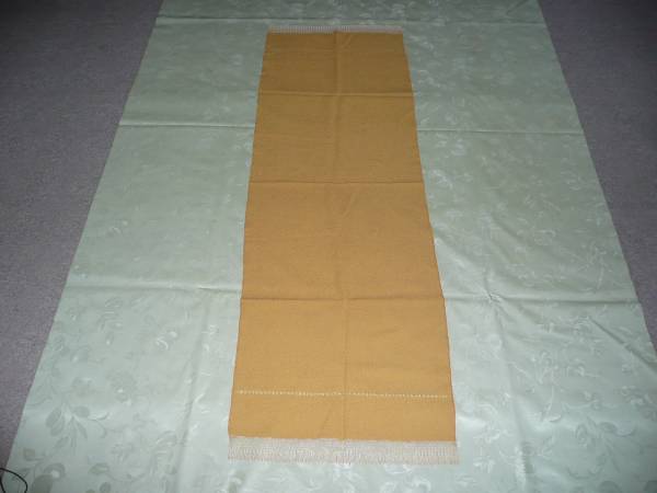 ★☆女性用 ショール 絹 縮緬風 黄土色★☆拍卖