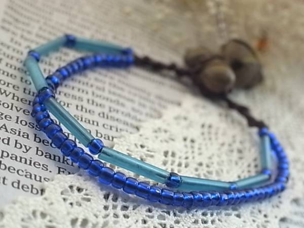 ★新品★ビーズ&真鍮ロウ引きブレスレットb拍卖