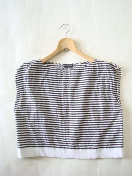 EMPORIO ARMIANI ボーダーノースリ size40 アルマーニ拍卖