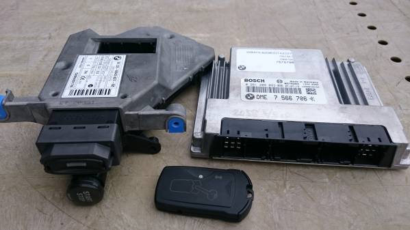 BMW/E65/エンジンコンピューター+CAS+キー/DME756606/RHD用/96000km拍卖