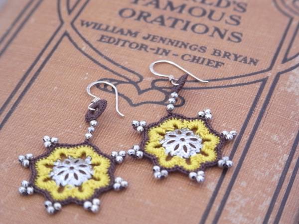 ◆新入荷◆ハンドメイドカギ針ピアスY拍卖