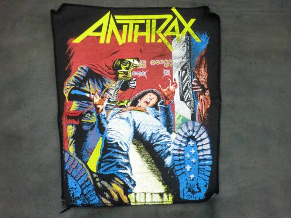 当時物ANTHRAXフェルト パッチ■excel zorlac santacruz バナー ビンテージ拍卖