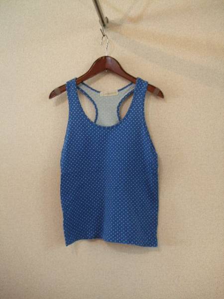 OLIVEdesOLIVE青ドットタンクトップ(USED)80414拍卖