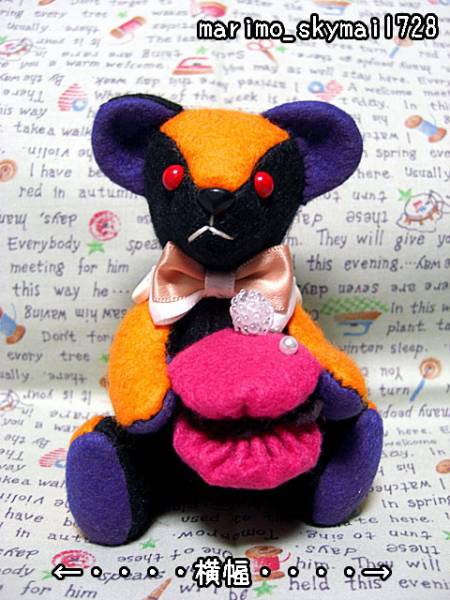 【ハンドメイド】フェルト カラフル パッチワーク 手乗り テディベア マカロン②拍卖