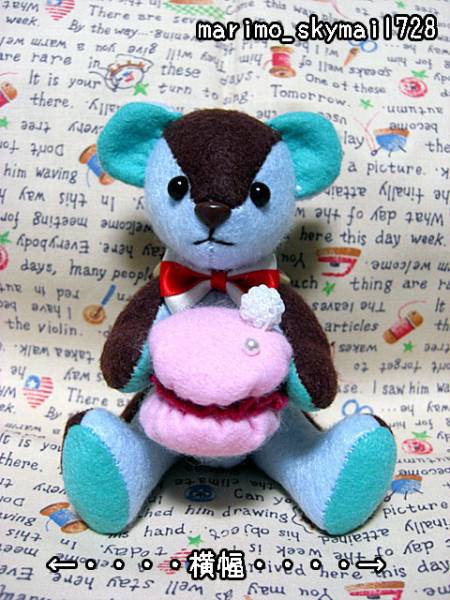 【ハンドメイド】フェルト カラフル パッチワーク 手乗り テディベア マカロン⑤拍卖