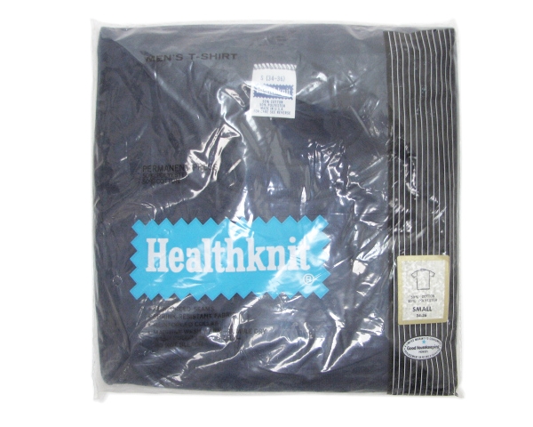 【Healthknit】USA製 ヘルスニット 未使用Tシャツ Sサイズ navy ★ ST 半袖シャツ ポロシャツ拍卖