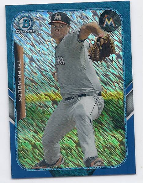 2015 Bowman Chrome Tyler Kolek Mini Blue Shimmer Ref /150拍卖