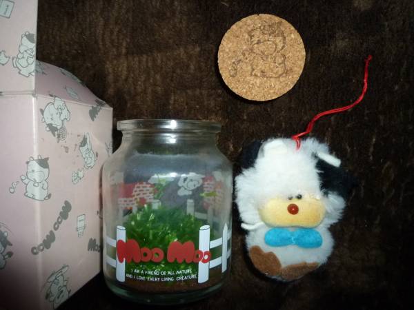 未使用 珍品 オオイケ ウシ モーモー ポット ぬいぐるみ 水色拍卖