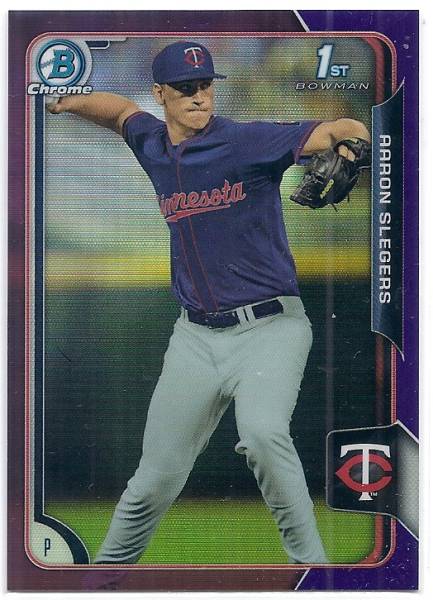 2015 Bowman Chrome Aaron Slegers Purple Refractor /250拍卖