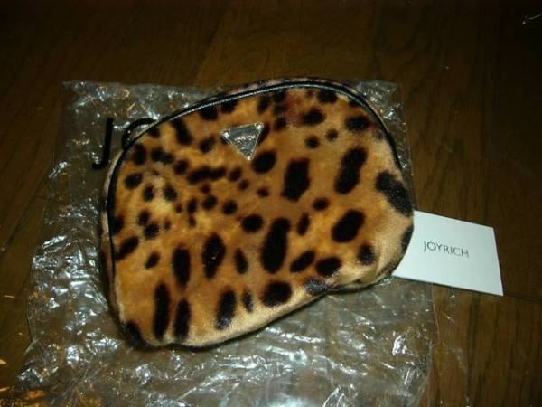 新品 JOYRICH ジョイリッチ ヒョウ柄 ポーチ 豹 ファー レオパード拍卖