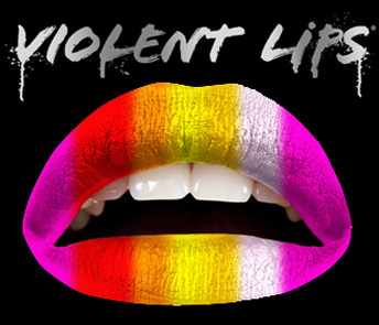1g3)ViolentLipsバイオレントリップスレインボータトゥーセレブ拍卖