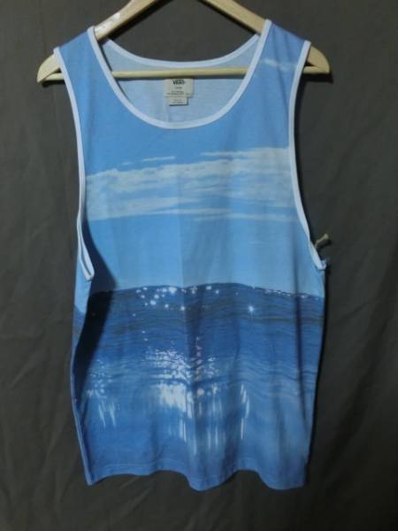 USA購入【Vans】バンズ綺麗な海岸絵柄デザイン タンクトップUS S拍卖