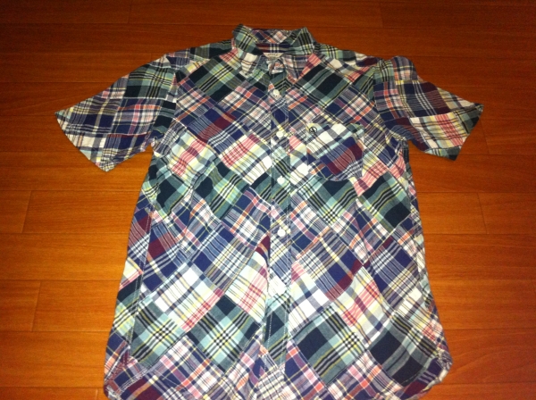 エーグル AIGLE 半袖チェックシャツ アウトドアウェア S拍卖