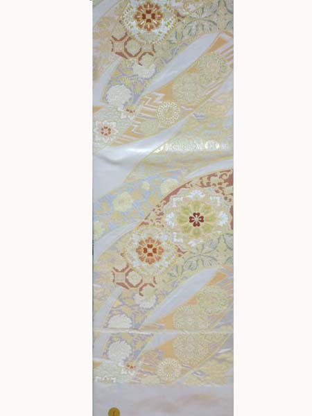 コロナ緊急放出期限限定 川島織物 銀泊地錦袋帯 未仕立て品 凛とした雰囲気が全て拍卖