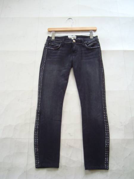 エディション購入 CURRENT/ELLION スタッズスキニーパンツsize23拍卖