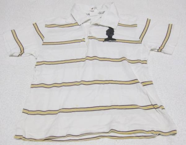 120㎝~130㎝位 CLUB JAPS 半袖 ポロシャツ ボーダー 白拍卖