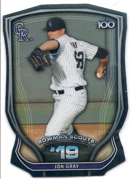 2015 Bowman Chrome Jon Gray Top100 Die Cut /99拍卖