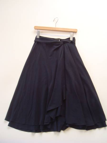 DANNAKARAN ドレープブラックシルクスカートsize5 ダナキャラン拍卖