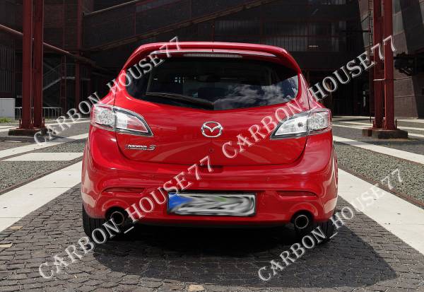 ★MAZDA アクセラ スポーツ リア スポイラー M型 FRP製★各社メーカ純正色塗装込★《2分割タイプ》《LEDランプ附属》☆拍卖