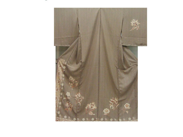 コロナ緊急期限限定 一珍染め訪問着逸品茶の地色が素晴らしい未仕立品 拍卖