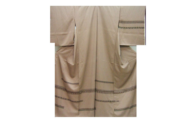 横縞紋様が粋 訪問着 未仕立て品拍卖