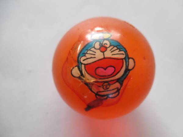 レトロ スーパーボール ドラえもん 日本製 オレンジ 当時物 昭和拍卖