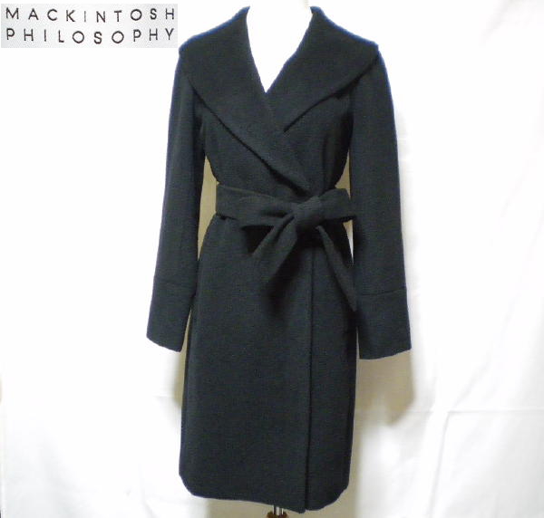 新品★マッキントッシュ★アンゴラウールコート★36★黒★MACKINTOSH拍卖