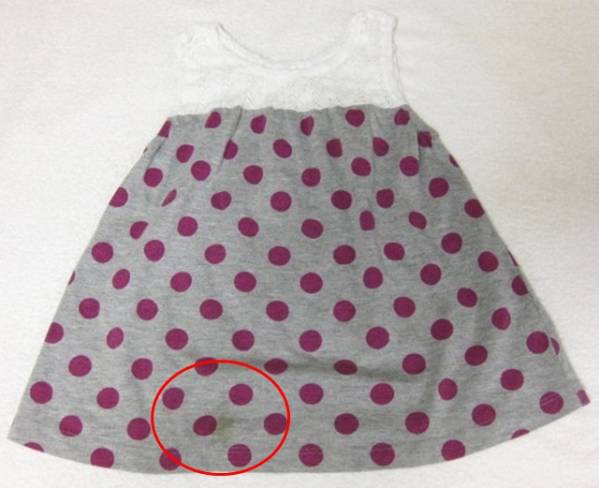 110㎝ ノースリーブ カットソー 肩レース グレー×紫×白拍卖