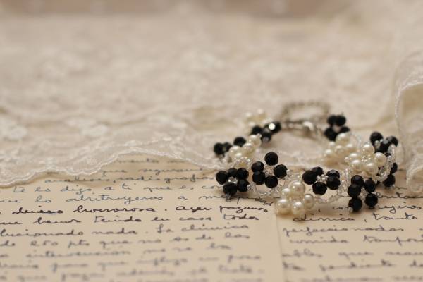 *ラインストーン&パールブレスレット拍卖