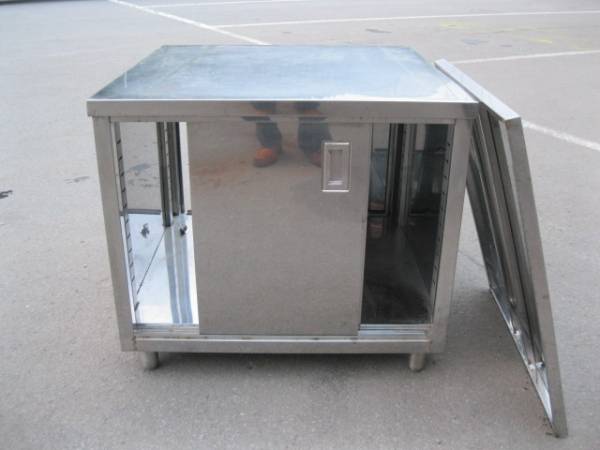 ■ステンレス製戸棚両開き業務用 特殊洗剤清掃済中古M629拍卖