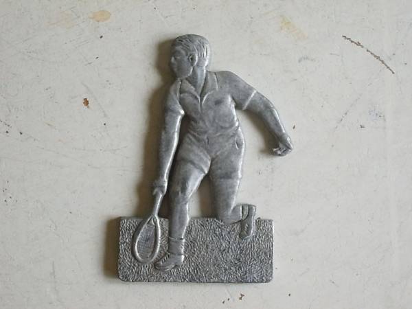 ドイツ アルミ製のオブジェ④/スポーツ プレート テニス拍卖