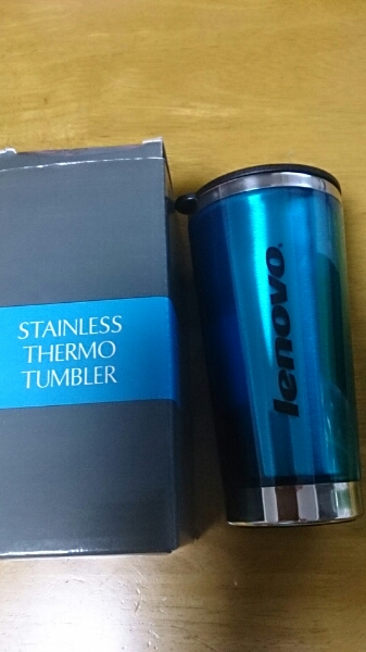 ステンレスサーモタンブラー☆lenovo☆ブルー☆新品未使用レア拍卖