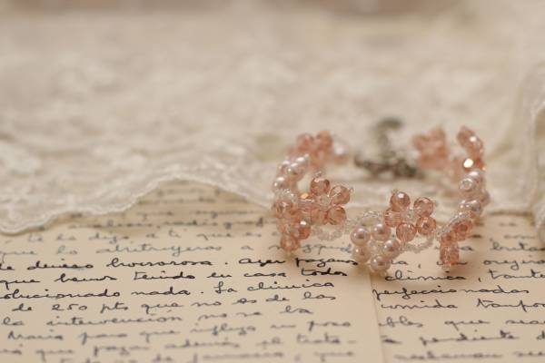 *ラインストーン&パールブレスレットP拍卖