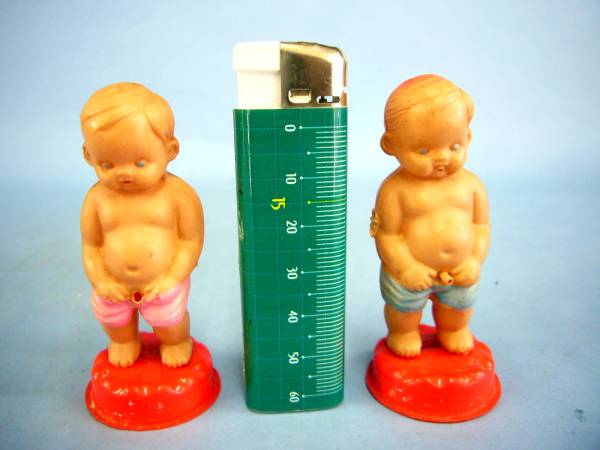 50's★セルロイド人形版・小便小僧・2点セット★ゴムポンプ欠品拍卖