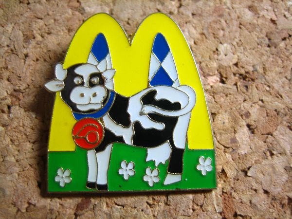 マクドナルド 草原 ホルスタイン 牛 花 フラワー拍卖