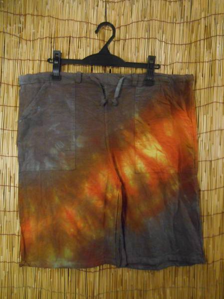 ⑩変わり手染めタイダイ★コットン素材★男女兼用ハーフパンツ拍卖