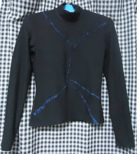 1057★PRESENCE!★黒色・異素材長袖カットソー★USED即決拍卖