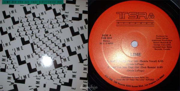 Lime Did you see that girl? /Cutie pie TSR 12inch 1988 ユーロビート ライム拍卖