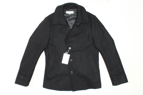 新品未使用VJJ6024サイズ1【VANQUISHメルトンPコートショート丈800g 黒】ブラック拍卖