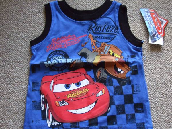 カーズ Cars タンクトップ 上下 US:12M/80ディズニー NY直輸入拍卖