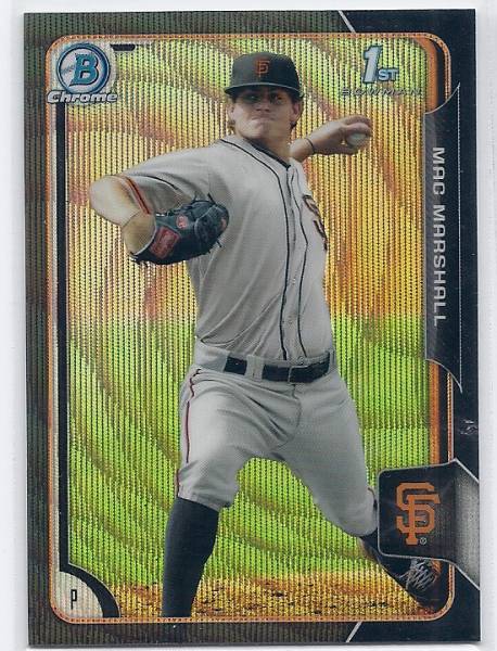 2015 Bowman Chrome Draft Asia Mac Marshall Black Wave Ref.拍卖