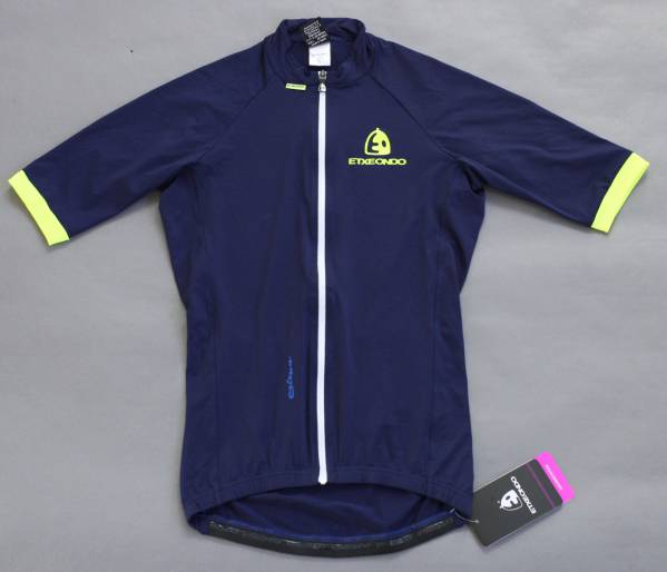 【訳あり特価】ETXEONDO 半袖ジャージ ENTZUN ブルーマリン/フローイエロー L拍卖