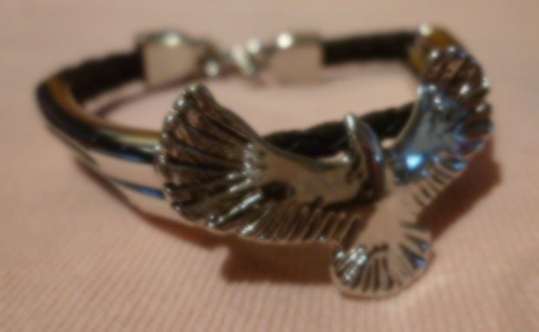 即決価格 入札=落札 早い者勝ち ネイティブアクセサリー好き必見 イーグル 鷹 鷲 バングル シルバー色拍卖