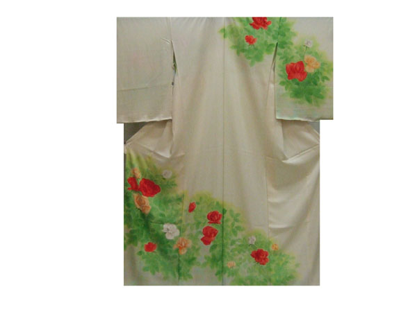 京本友禅訪問着おぼこいお花文様未仕立品拍卖