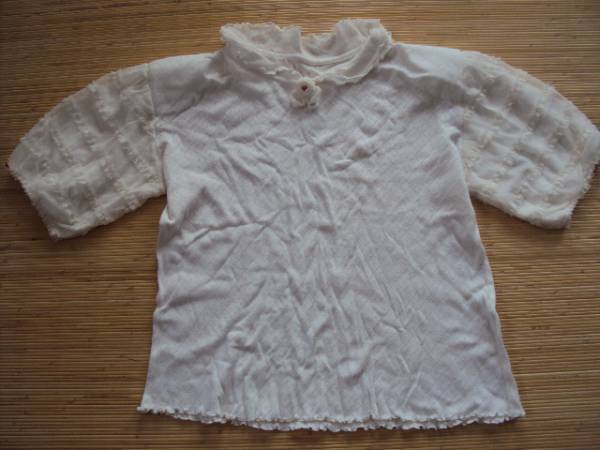 *東京購入日本製国産ファッション姫フリル花アクセレース半袖トップスMLフリーサイズ拍卖